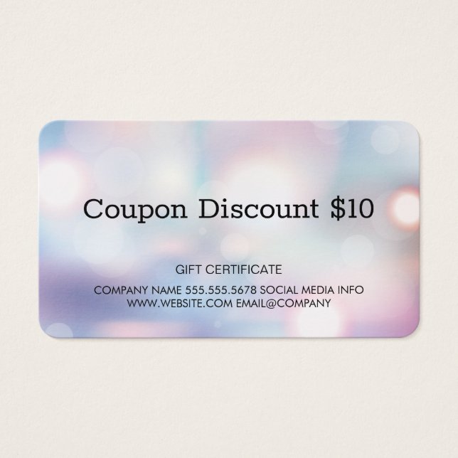 Gift Card Boke | Coupon Code (Frente)