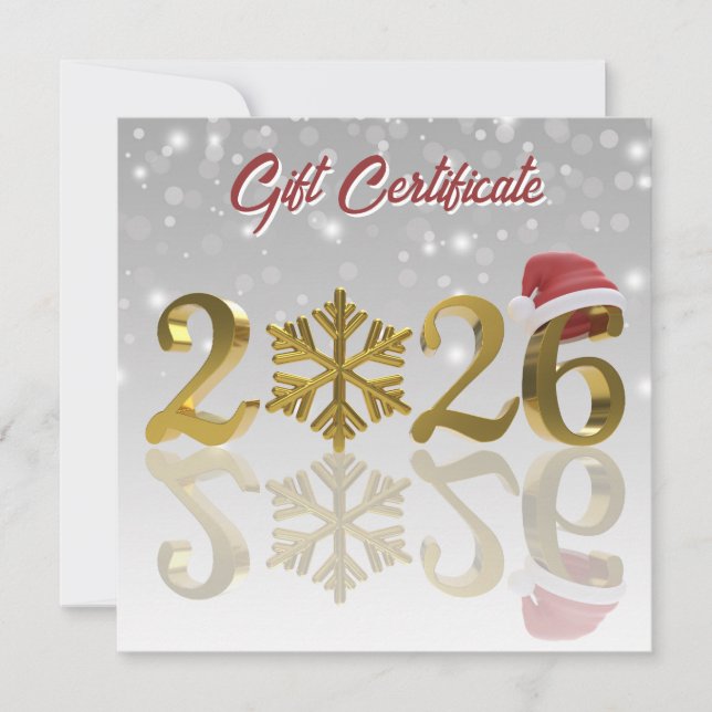 Gift Certificate Big Gold 2026 Holiday Gift Card (Anverso)