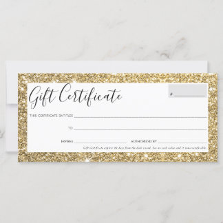 GIFT CERTIFICATE elegante moda glam purpurina de o