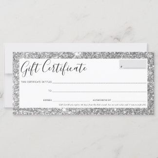 GIFT CERTIFICATE elegante moda glam purpurina de p