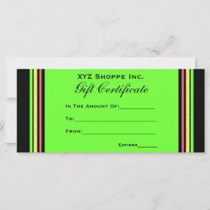Gift Certificate rainbow strips