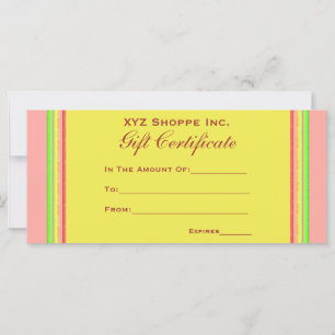 Gift Certificate rainbow strips