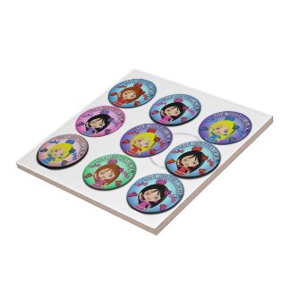 Regalos de Soy Muy Flamenca Multicolor... Azulejo Cuadrado Pequeño