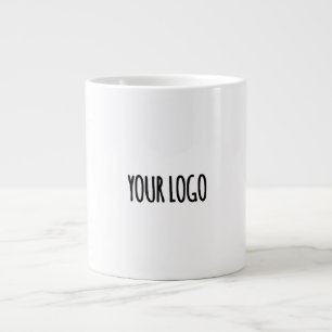 Gigante añada su logotipo en una taza de café blanca