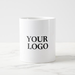 Gigante añada su logotipo en una taza de café blanca