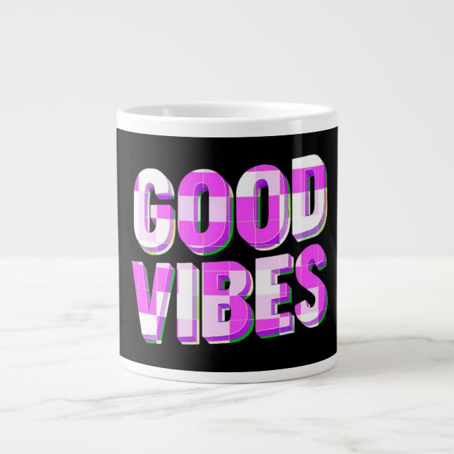 Gigante Buena taza de café de vibes (Frente)
