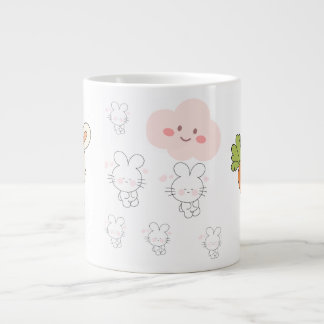 Gigante Conejo Lindo con Taza de Café de Zanahoria | Rabin