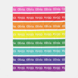 Gigante de manta con nombre de niño personalizado