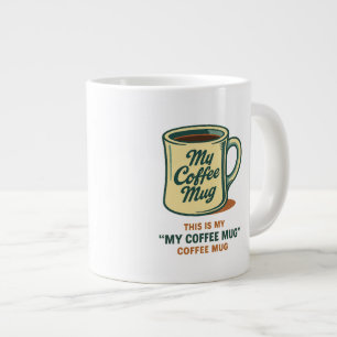 Gigante Diseño de humor de taza de café retro
