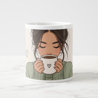 Gigante Diseño de taza de café linda Cita: El Café Aliment