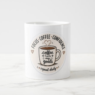 Gigante Diseño de taza de café linda Cita: El Café Impulsa