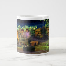 "Ella sentía conectada." Taza de café