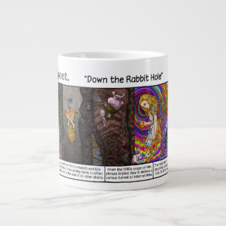 Gigante En el agujero de conejo gran taza de café