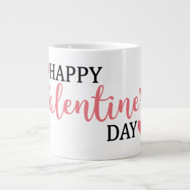 Gigante Feliz día de San Valentín taza de café