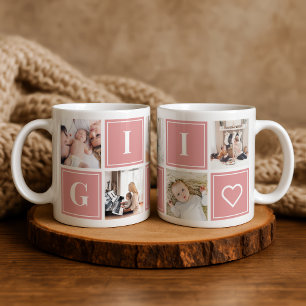 Gigante Gigi Colage de Fotos Personalizado Taza de Café Gi