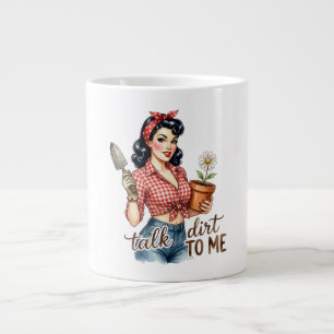 Gigante Háblame de Tierra Taza de Café con Juego de Pala