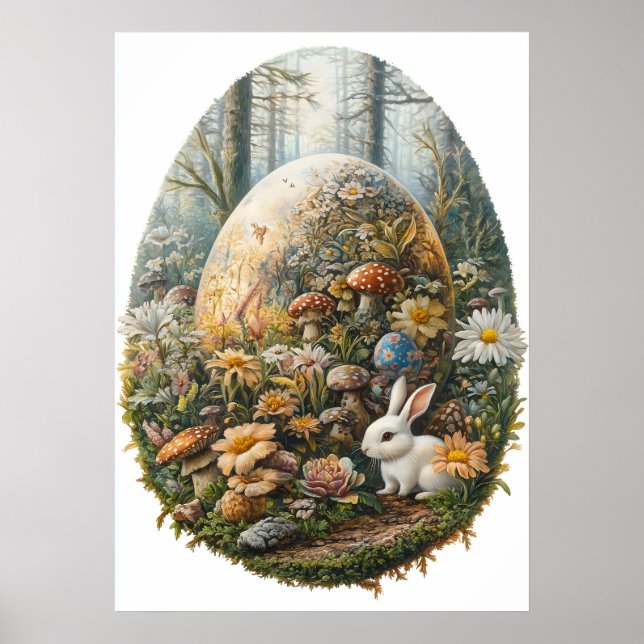 Gigante Huevo de Pascua Fantasía Arte Pared (Frente)