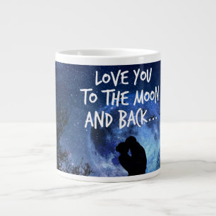 Gigante La taza grande de café te ama a la luna y a la esp