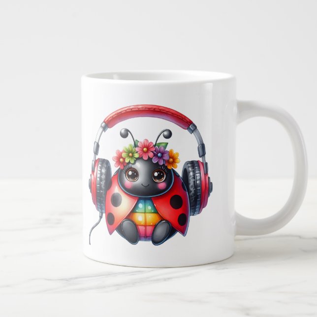 Gigante Ladybug - taza de café extra grande (Derecha)