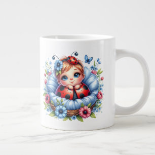 Gigante Ladybug - taza de café extra grande