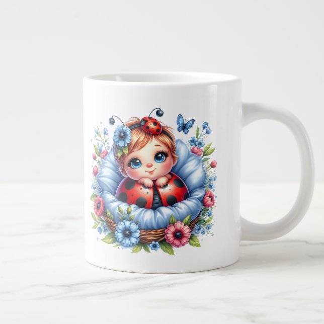 Gigante Ladybug - taza de café extra grande (Derecha)