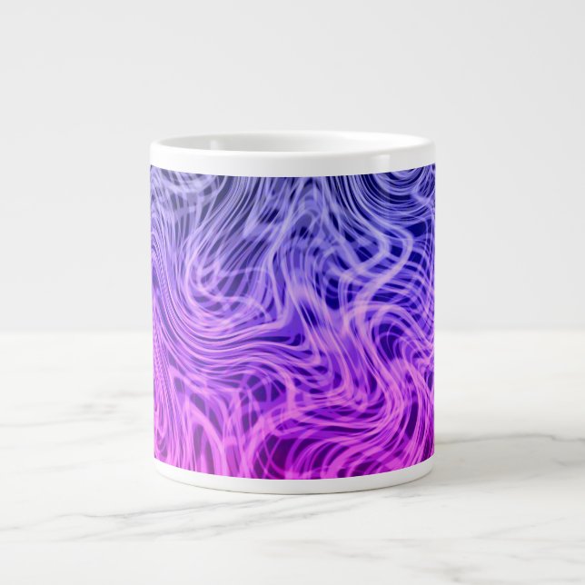 Gigante Linear2 púrpura deformada - taza de café (Frente)