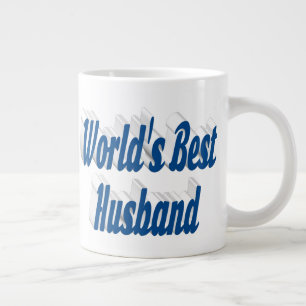 Gigante Marido con medio texto azul marino taza de café gi