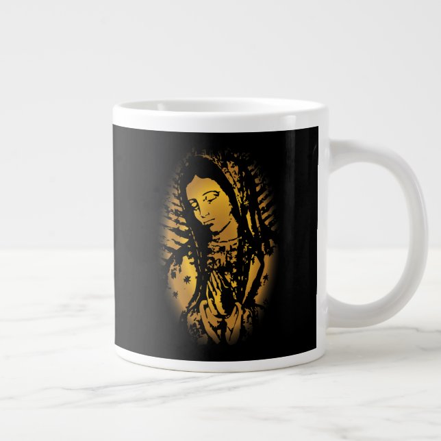 Gigante Nuestra Señora de Guadalupe taza de café de oro y  (Derecha)