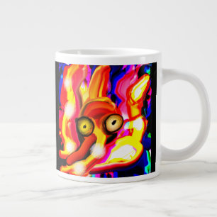 Gigante octopus arte fresco taza de café de dos tonos