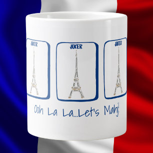 Gigante Ooh La La...¡Vamos a Mahj! París Taza de Café Mahj