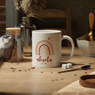Gigante Pastel Boho Arcoiris Abuela Taza de Café Estableci