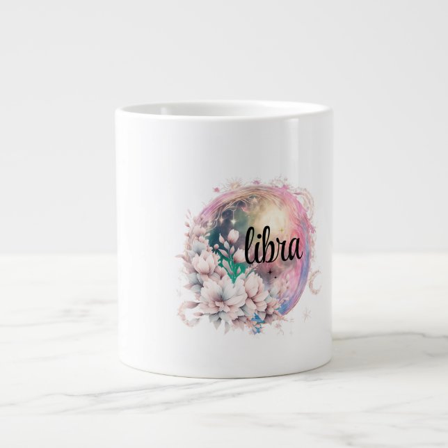 Gigante Personalizado personalizado zodiaco taza de café (Frente)