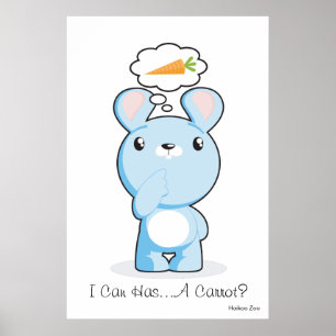Gigante: "¿Puedo... tener una zanahoria?" Póster