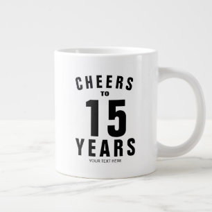 Gigante Regalo de taza de café personalizada por el 15º an