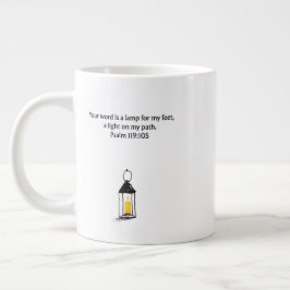 Gigante Salmo 119:105 Taza de café cristiana | Regalo de f
