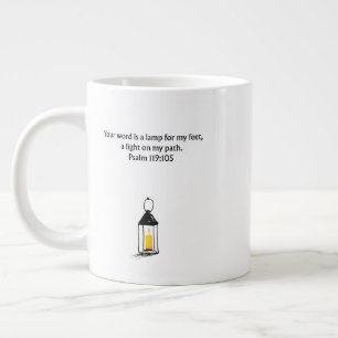 Gigante Salmo 119:105 Taza de café cristiana   Regalo de f