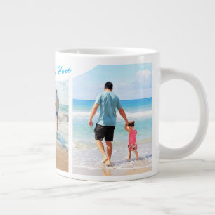 Gigante Sube tu regalo de taza de café con collage de foto