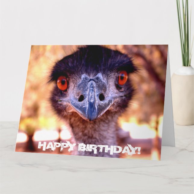 Gigante tarjeta de cumpleaños australiana EMU (Anverso)