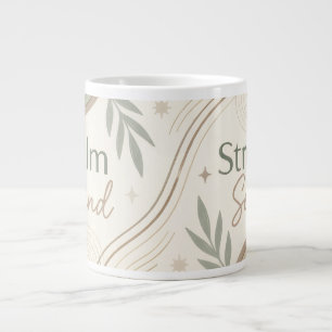 Gigante Taza Calm Mind Strong Soul   Taza de café estética