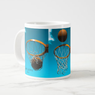 Gigante Taza de Café Amante del Baloncesto – Comer. Dormir
