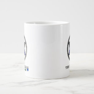 Gigante Taza de café blanca con insignia rural