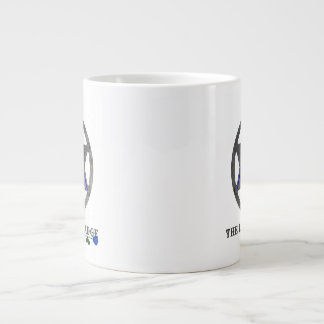Gigante Taza de café blanca con insignia rural