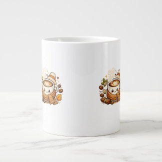 Gigante Taza de café Cappuccino acogedora y linda
