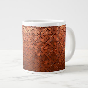 Gigante Taza de café con aspecto de cobre rústico