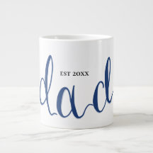 Taza De Café Con Caligrafía De Papá Personalizada 