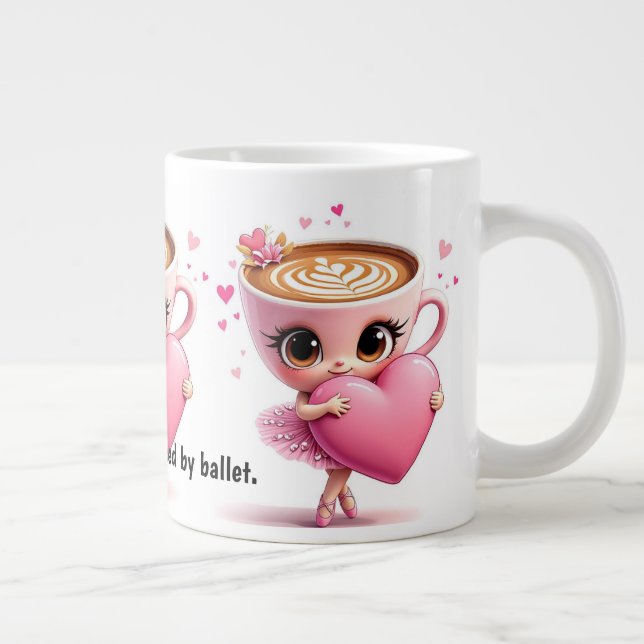 Gigante Taza de café con cita de bailarina de ballet (Derecha)