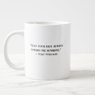 Gigante Taza de café con cita positiva de Walt Whitman
