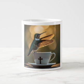 Gigante Taza de café con colibrí