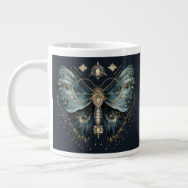 Gigante Taza de café con estética oscura de polilla celest