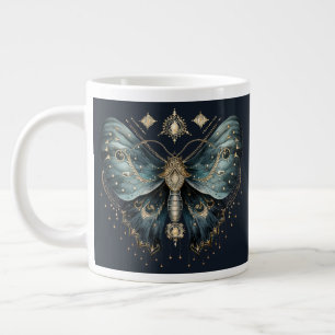 Gigante Taza de café con estética oscura de polilla celest